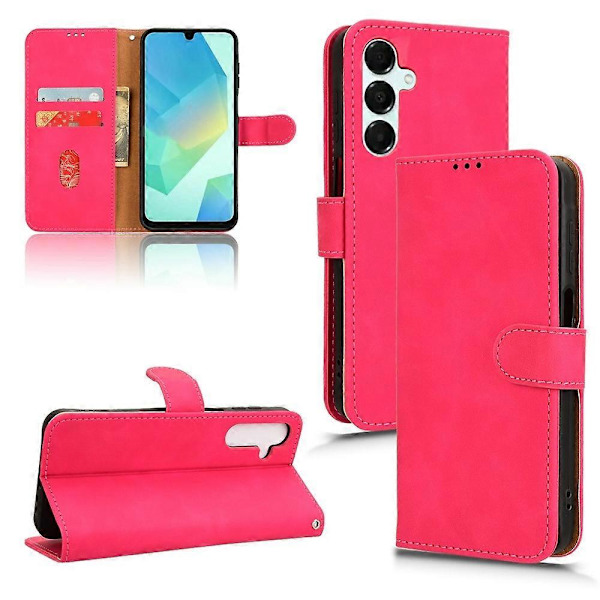 Samsung Galaxy A16 5G Nahkakotelo Ihoa myötäilevä Pudotussuoja Lompakkokotelo - Vihreä[HK] Red Multicolor