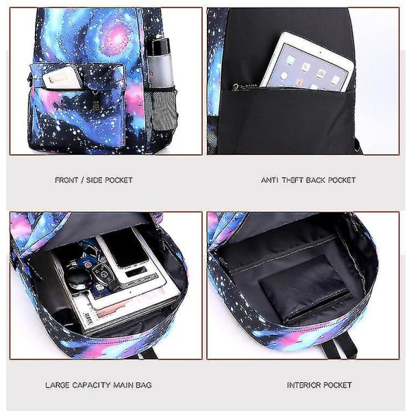 Lilo Stitch rygsæk Tredelt sæt skoletaske[HK] Black 2