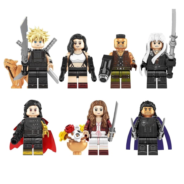 8 stk/sett Gamer Minifigur Final Fantasy Byggeklosser Actionfigurer Leker[HK]