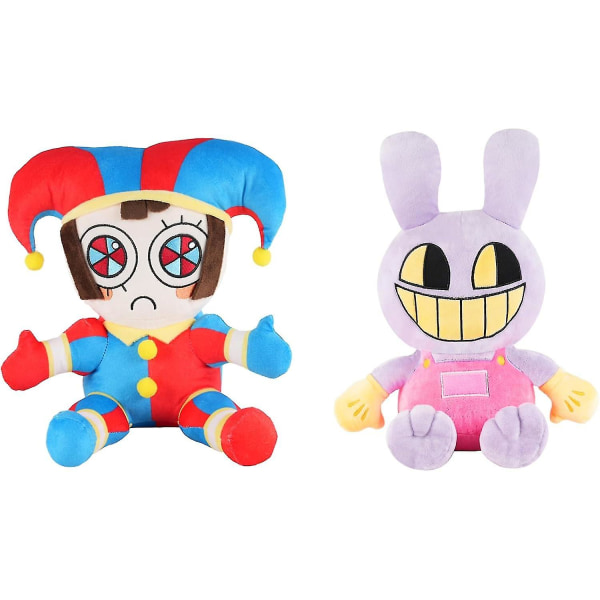 Den fantastiske digitale cirkus Plush.pomni Plush, Jax Plushies søde plysdyr, tegneseriebillede pudegaver til børn og ungdomsfans.[HK] Gangle