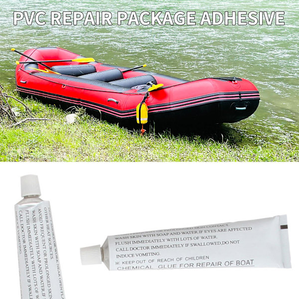 30 ml PVC-lim för uppblåsbara båtar, kraftigt flytande vinylreparationslim för PVC- och PU-uppblåsbara båtar [HkkK] 3pcs