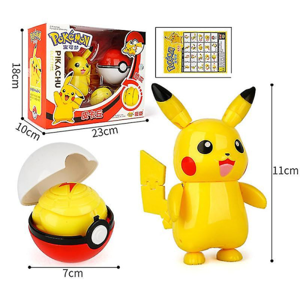 Mewtwo Leksaksset Pikachu Charmander Lunala Scroll Actionfigur Barnleksaker V[HK] Pikachu Without box