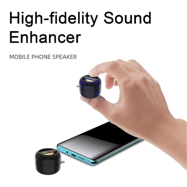 Mini Högtalare Plug-and-play Mobiltelefon Högtalarförstärkare Portabel Subwoofer Ljudbox för Hemmakontor[HK] Clear