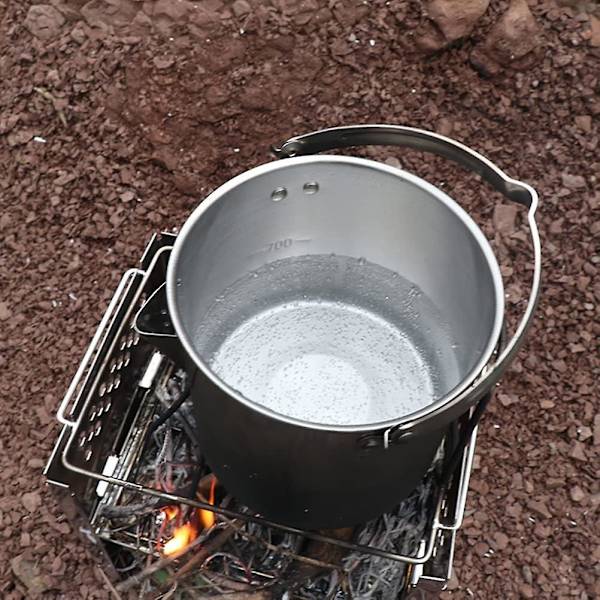 HKK  Wsrcxx Utekokare i rostfritt stål 12l - Lätt campingkokare Utomhuscamping Vandring Förvaringsväska