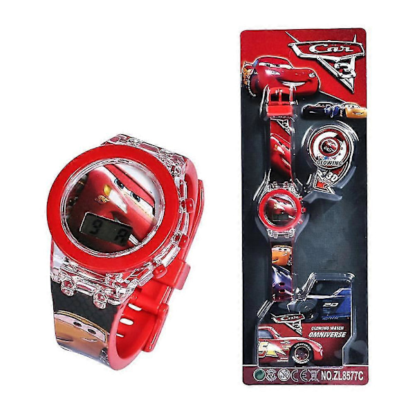Børne Armbåndsur Tegnefilm Flash Spiderman Frozen Elsa Udendørs Sportsure Med Justerbar Rem Fødselsdag Påske Gave Til Drenge Piger GuanGu[HK] Car