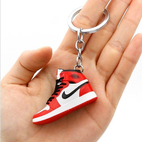 Shoes Model Keychain Bag Pendant 3d Mini Three-dimensional Basketball Shoes Creative