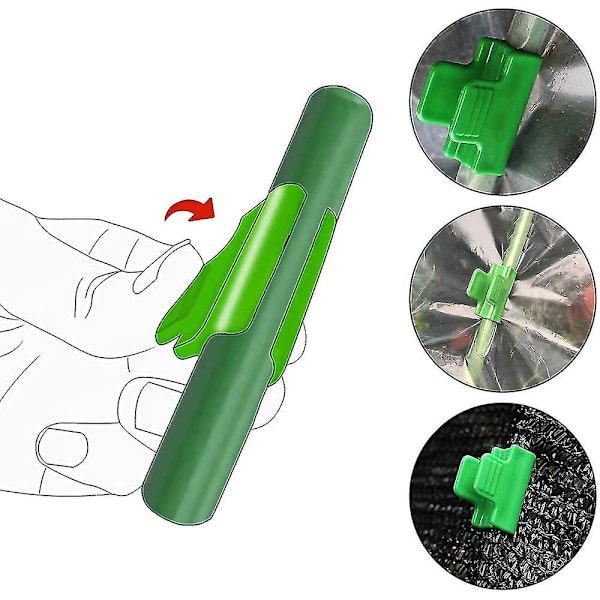 10 kpl Muovikalvokiinnikkeitä Kasvihuoneen Tarvikkeet Puutarhanhoitoon 11mm/16mm[HkkK] 4x3x2cm