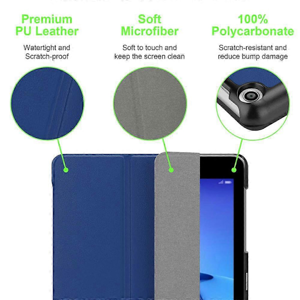 MediaPad T3 8 (8.0 Zoll) Skal - extra tunn - skyddsskal utan Wake Up-funktion [HK] MediaPad T3 8 (8.0 inch) JERSEY DARK BLUE