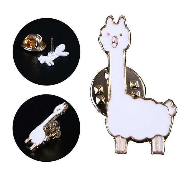 Tecknad Brosch Alpaca Brosch Nål för Dekoration Set[HK]