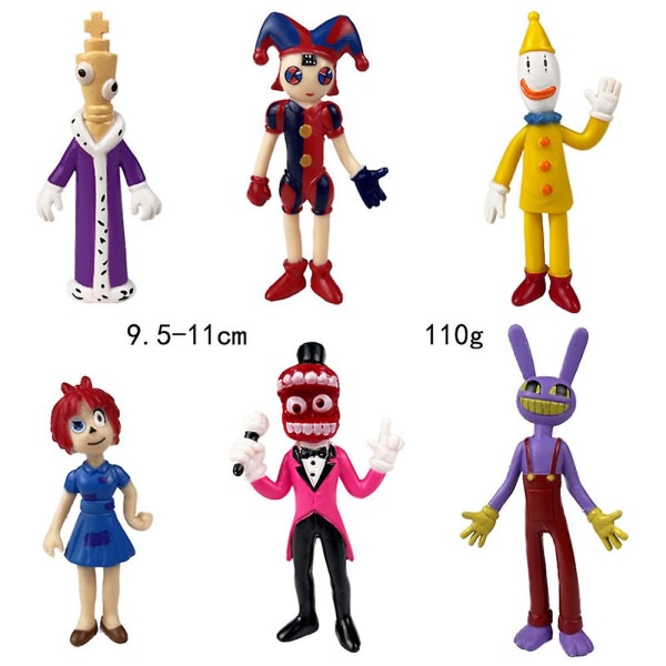 Den fantastiske digitale sirkusfiguren modell leker Jax Pomni Caine Ragatha tegneseriefigurer sett skrivebordsdekor gave[HK] A