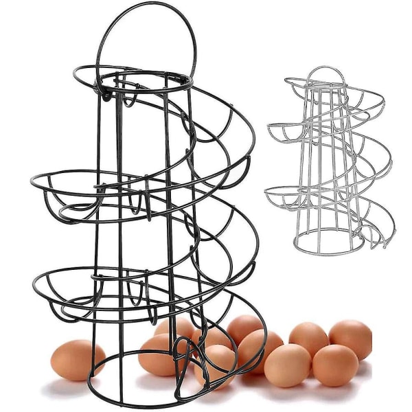 HKK Bärbar kök kreativ spiral äggställ förvaring ägglåda äggställ