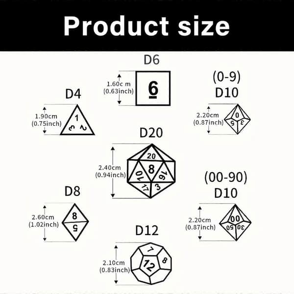 Gennemsigtig Blå Polyhedral Terningesæt 7 stk. Tilbehør til Kampagne[HK] Multicolor