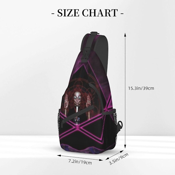 Tool Band Rock Sing Sling Bag Crossbody Rygsæk Brysttasker Diagonalt Rejsedagpakke-LNW182W[HK]