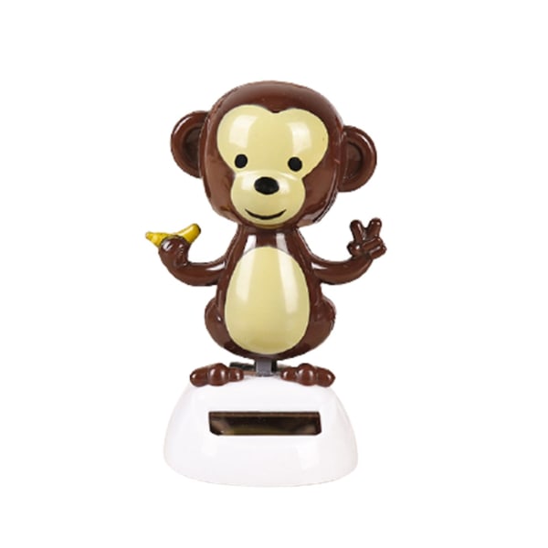 Solar tegneseriefigur Ornament for bil Dashboard Dynamisk dansende dyr bordplate dekorasjon[HkkK] Monkey