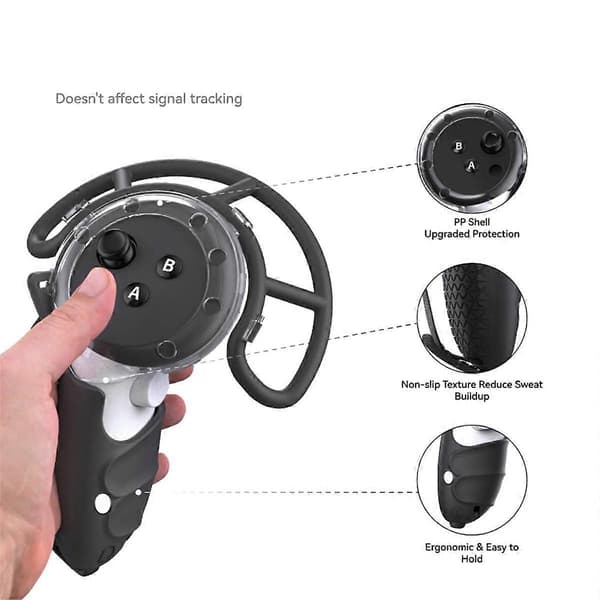 Til Quest 3 Controller Gaming VR Tilbehør Udvidet Etui til 3 Touch Controller Etui[HK]