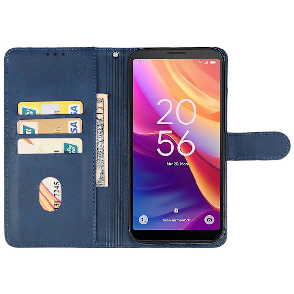 Læder telefoncover til TCL 501 [HK] Blue