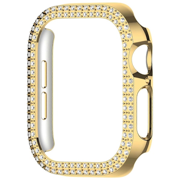 Apple Watch Series 10 46mm -kellolle, Kaksirivinen strassikoristeinen, ontto PC-kellon kehyskotelo Multicolor Style D