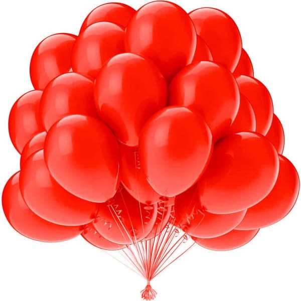 Röda latexballonger, 100-pack [HK]