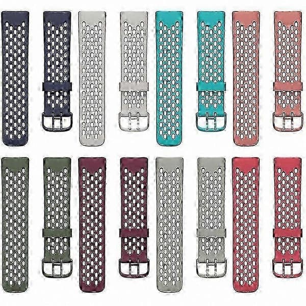 Fitbit Charge 5 Silikone Erstatningsrem med Huldesign[HK] Pine Needle Green