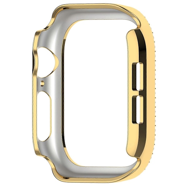 Til Apple Watch Series 10 46mm Dobbelt Række Rhinestone Dekor Hul Cover PC Urramme Etui Multicolor Style D