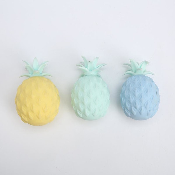 Morsom dekompresjonsventil ananas klemmeball gave Squishy Squeeze Stress Reliever Fidget Sensoriske leker Simulering fruktmat[HK] Small pink