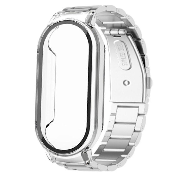 Til Xiaomi Smart Band 8/Band 8 NFC urrem med PC-etui+hærdet glas skærmbeskytter[HK] Style B Multicolor