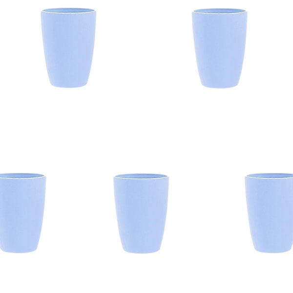5 st, Obrusbar Koppar av Vetestrå (12 Oz), Återanvändbara Drickskoppar, Diskmaskinssäkra Muggar, BPA-fria[HK] 5Pcs Blue
