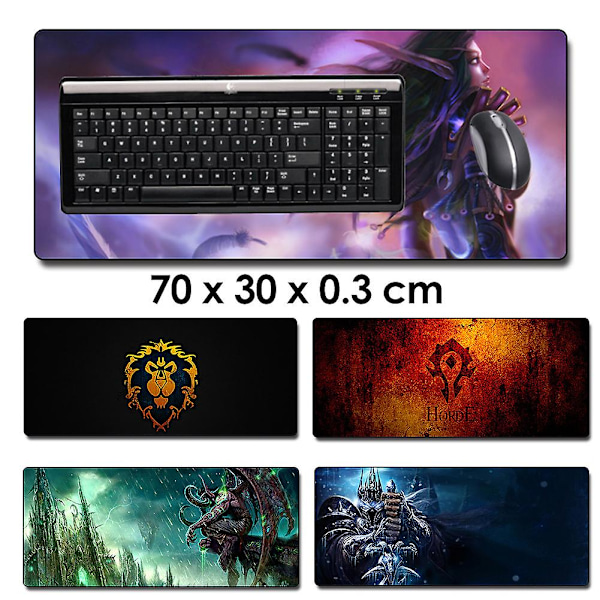 Warcraft World Halkfri Gaming Mus Musmatta Tangentbordskudde för PC Laptop[HK] mssj11
