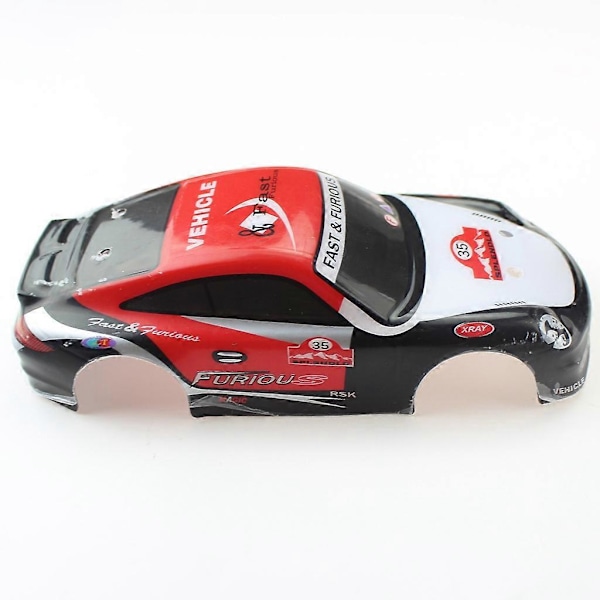 RC-auton korikuori, kauko-ohjattava lelu, varaosat, sopii Wltoys-ajoneuvomallin lisävarusteisiin, kilpa-auton kuori, K969[HK] Black  red