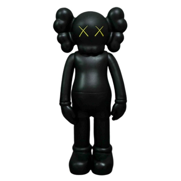 Kaws-figurer, trendy modelldukkeleker, borddekorasjon, hyllepynt, gaver [HK] Black