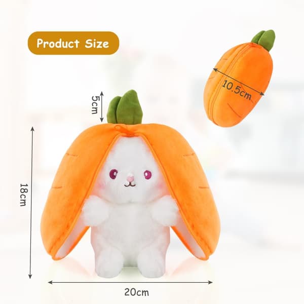 Morotsfylld Kanin Mjukdjur 15cm 1st[HK]