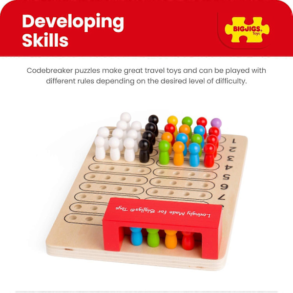 Leksaker Trä Codebreaker Spel - Barns Hjärngympa Pussel[HK] Multicoloured