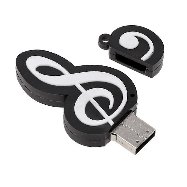 USB 2.0 Minne Söt Tecknad Minnessticka Musiknoter Symbol USB 2.0 Minne Extern USB-Flash-enhet[HK] color