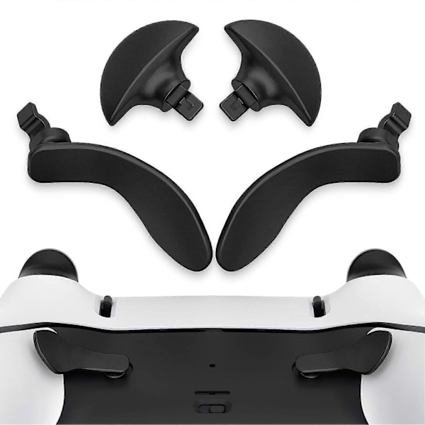4 st Spelkontroll Bakre Paddlar Professionell Ersättning Metall Bakre Knappar för PS5 Edge Controller[HK] Black