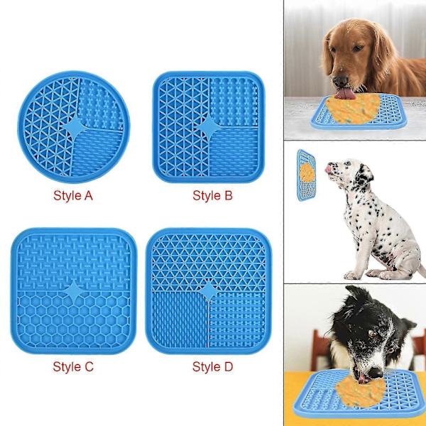Fodermåtte Hundepuslespil Berigelseslegetøj Silikone Slikkemåtte til hunde og katte[HK] Style A Multiple sizes