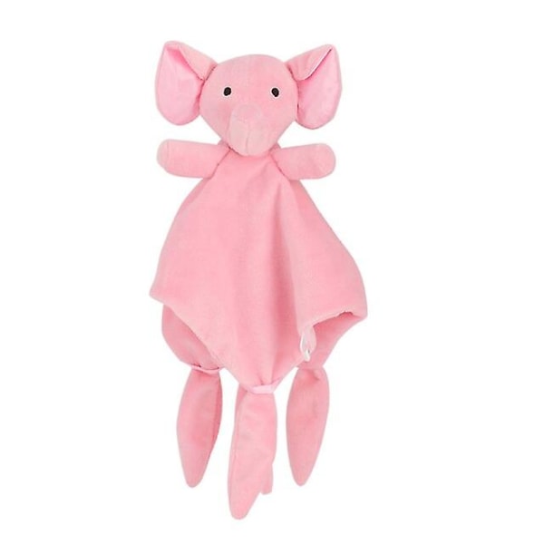 Baby Plysj Sove Leker For Babyer Myke kosedyr Baby Trøye Blidgjøre Håndkle Dukke Bunny Plysj Leker Baby Leker 0 12 Måned[HK] Pink elephant