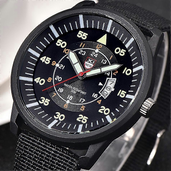 Militär Herr Quartz Armé Klocka [HK]