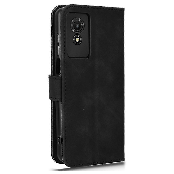 TCL 501 Nahkakotelo Lompakko Ihoa myötäilevä Puhelinkuori [HK] Black