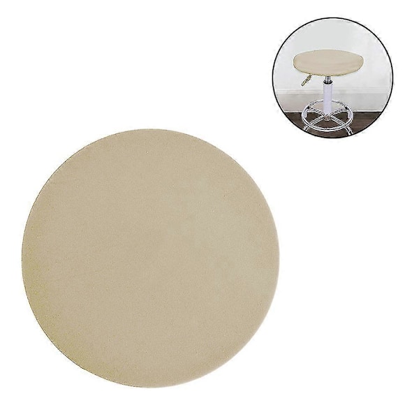 2 st Tygbeklädnad Kontorsmöbler Tillbehör Pallöverdrag Rund Barpall Överdrag - Supermjukt Och Tvättbart Elastiskt Pallskydd För 3045[HK] Beige