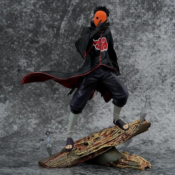 Naruto Anime Figur 26cm  Obito Uchiha Tobi Hoved Utbyttbar Action Figurine Pvc Statue Modell Skrivebord Dekorasjon Leker Gave Til Barn[HK] Tobi