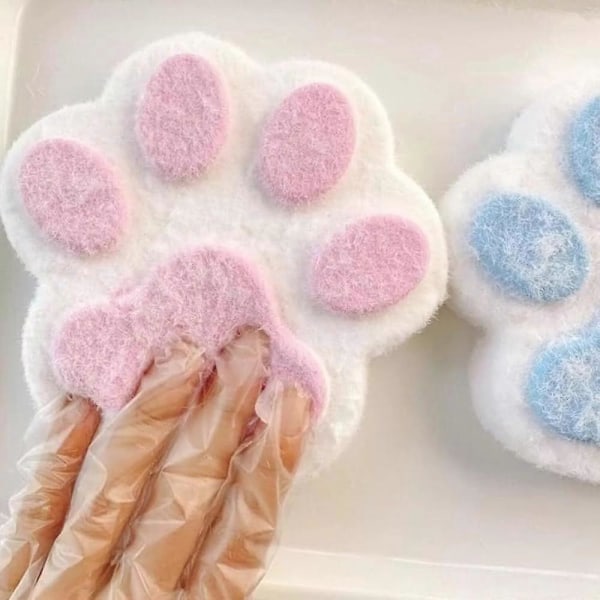 Håndlaget Taba Squishy Stor Katt, Kjempepote Squishy, Squishy Pote for Barn Voksne[HK] Pink and white L