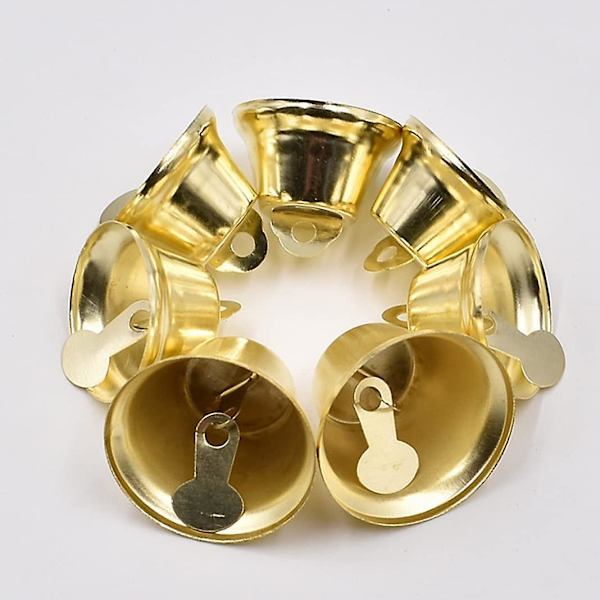100 stk. Guld Tiny Bells Håndværk Mini Bells Juletræ Fest Dekorationer [HK] 3cm x 100