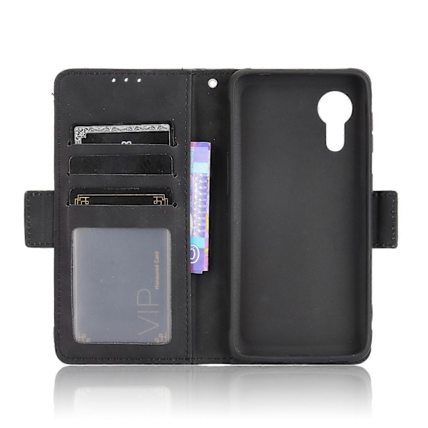 Læder Wallet Beskyttelsesetui med Flere Kortlommer til Samsung Galaxy Xcover 5[HK] Style A Multicolor