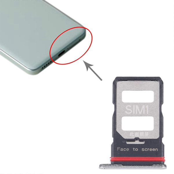 For Xiaomi Poco X6 Pro Original SIM + SIM-kortbrett [HK] Silver