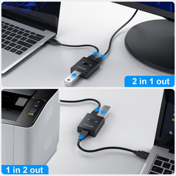 2-ports USB 3.0-switch med 2x USB 3.0-porte[HK]