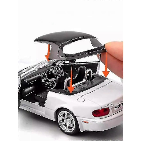 1/32 Mazda Mx-5 Pienoisvalettu Mx5 Roadster Leluautomalli Ääni- ja valoefekteillä Avattavat ovet Keräilylahja Lapsille Pojille[HK] Red