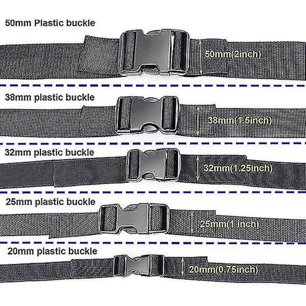 Sivukiinnityssoljet, vahvat muoviset solkipidikkeet Nepparit reppuvyön vaihtosolki musta 1kpl -ys[HK]
