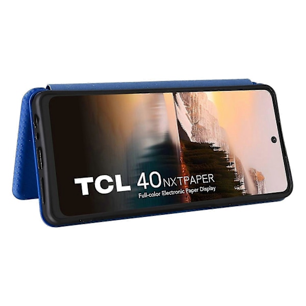 Læderetui med kortlommer og magnetlukning til Tcl 40 Nxtpaper [HK] TCL 40 NxtPaper Blue