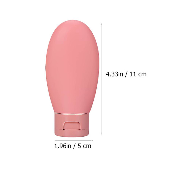 3 st läckagesäkra kosmetiska toalettartiklar Påfyllningsbara schampoflaskor 60 ml (11x5 cm, olika färger)[HK]