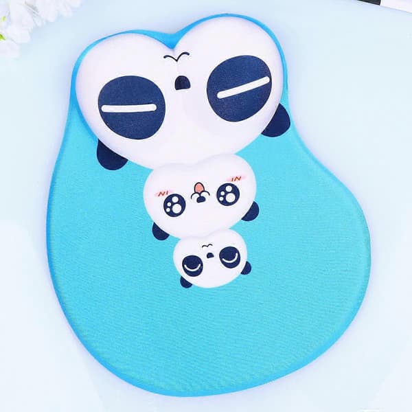 Håndledsstøtte Musemåtte Silikone til Computer 1 stk. Tegneserie Panda Mønster Design[HK]